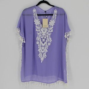 NEW CPOKRTWSO Lavender Swimsuit Cover Up Women Size Small / Medium